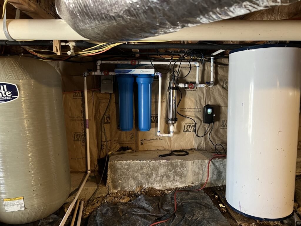 An EVO-2000 installed in a crawl space